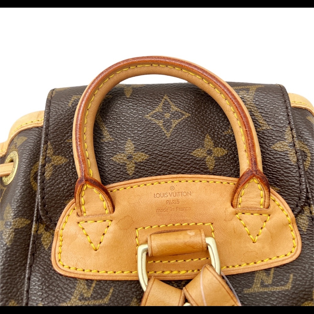 Authentic✅ Louis Vuitton Montsouris PM M51137 Monogram Canvas Backpack Brown - Picture 9 of 12